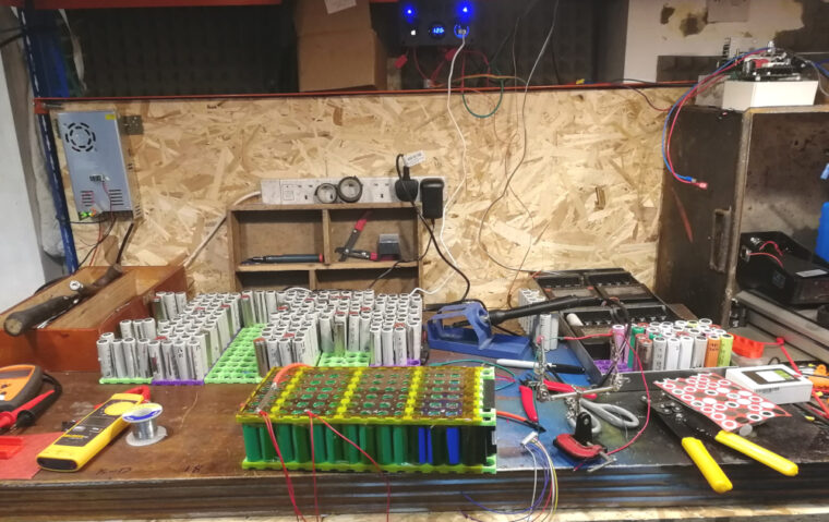 DIY Lithium Battery processing station